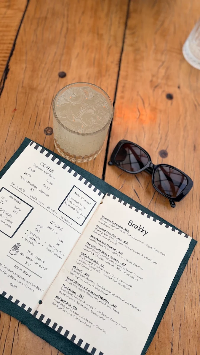 Menu, Riff Raff Bright