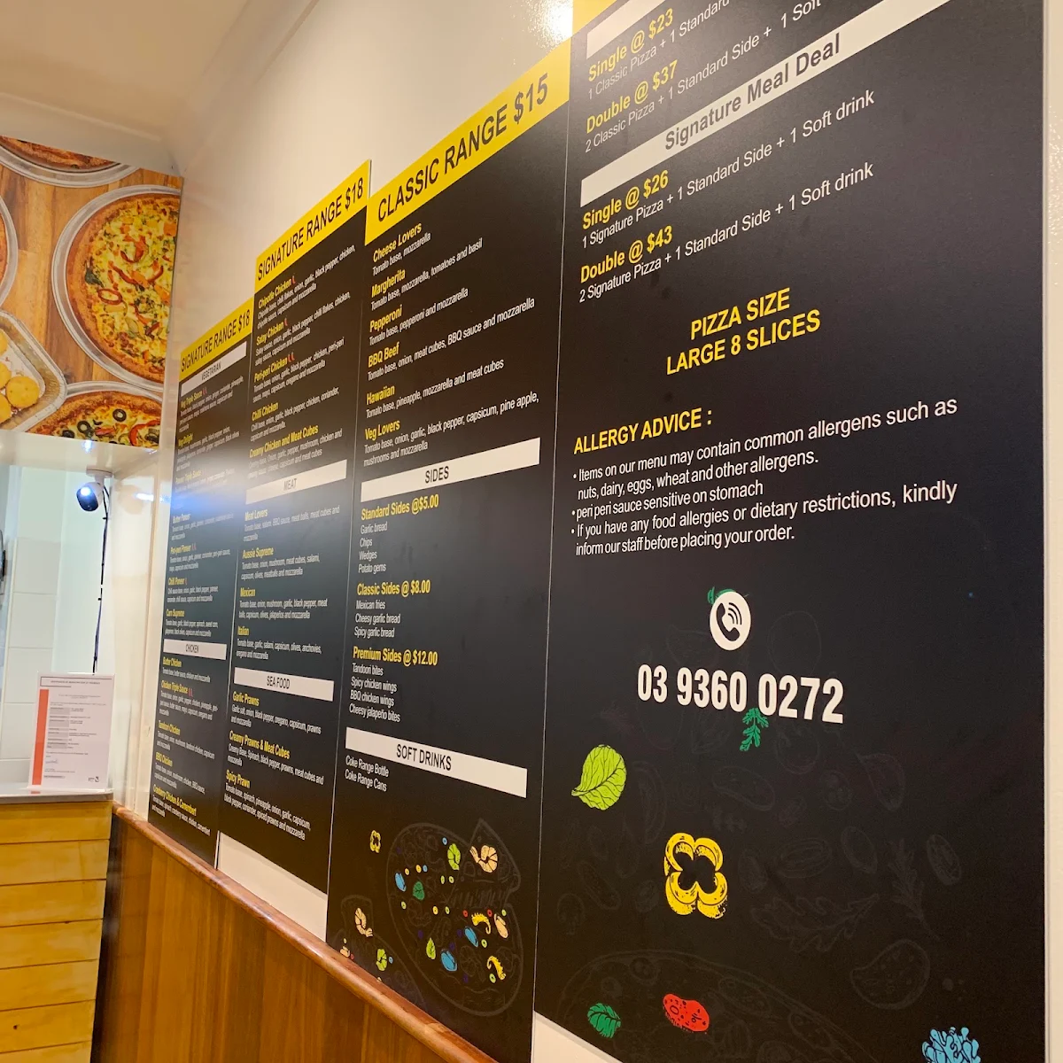 Menu, Pizza Max Laverton
