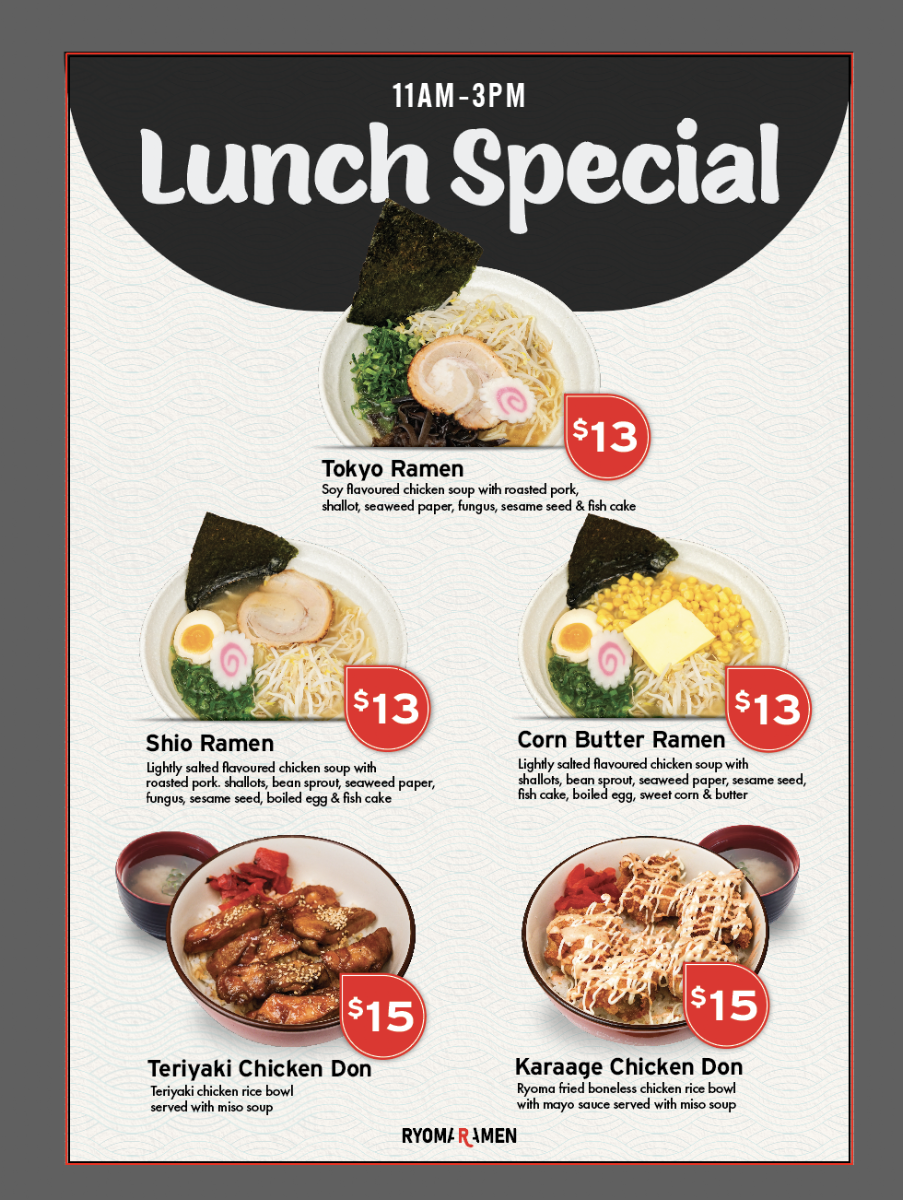 Menu, Ramen Ryoma