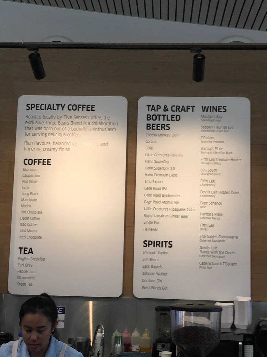 Menu, Three Bears
