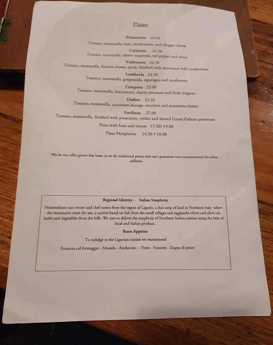 Menu, Caruggi