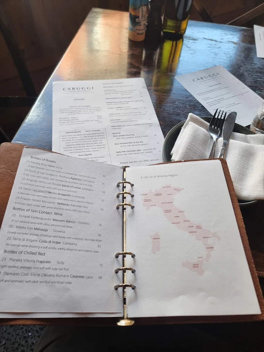 Menu, Caruggi