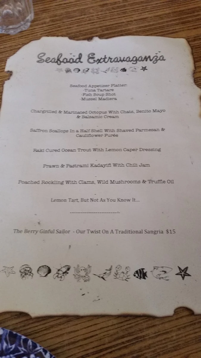 Menu, Köy Restaurant