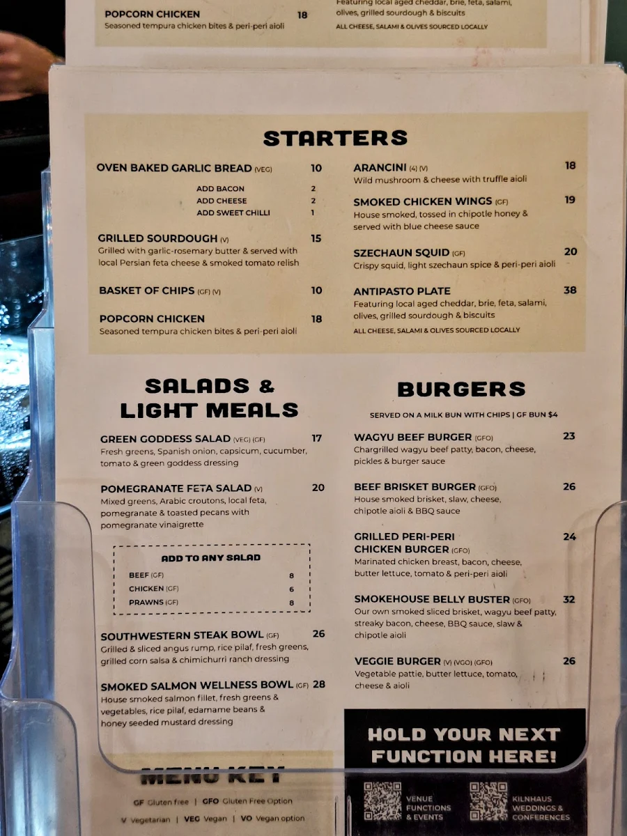 Menu, The Valley Brewhouse