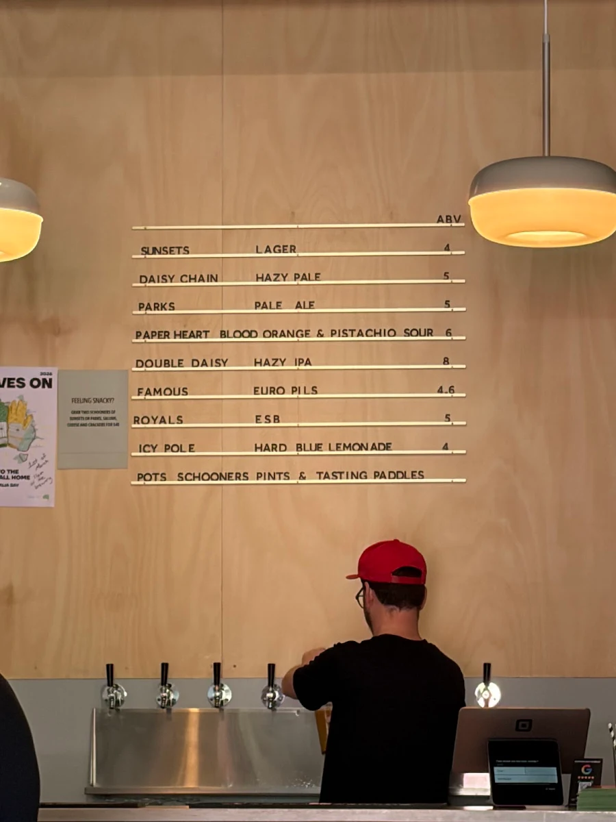 Menu, 27 South Brewing