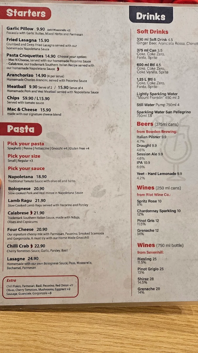 Menu, Stone Milled Italian Delicatessen
