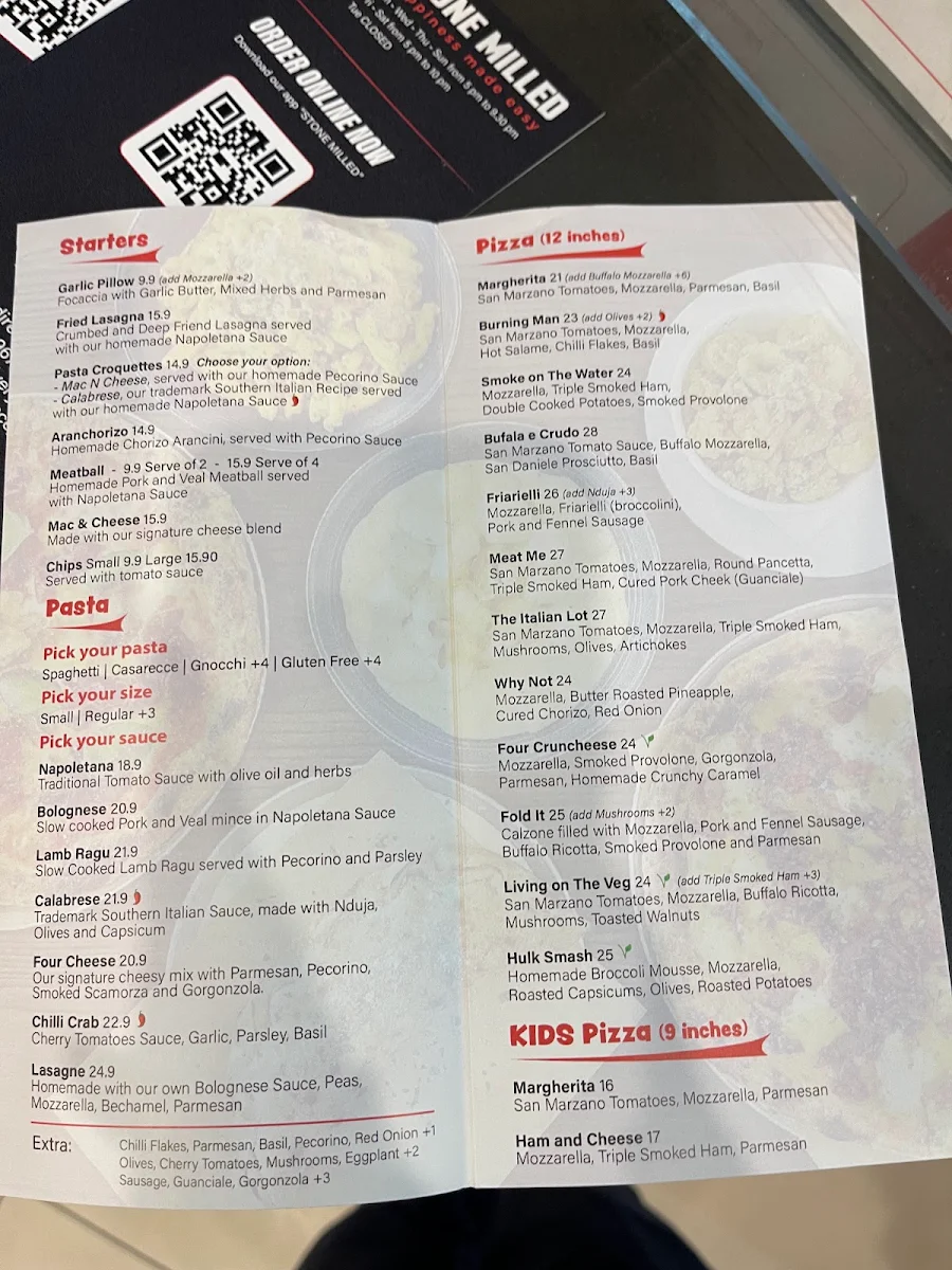 Menu, Stone Milled Italian Delicatessen
