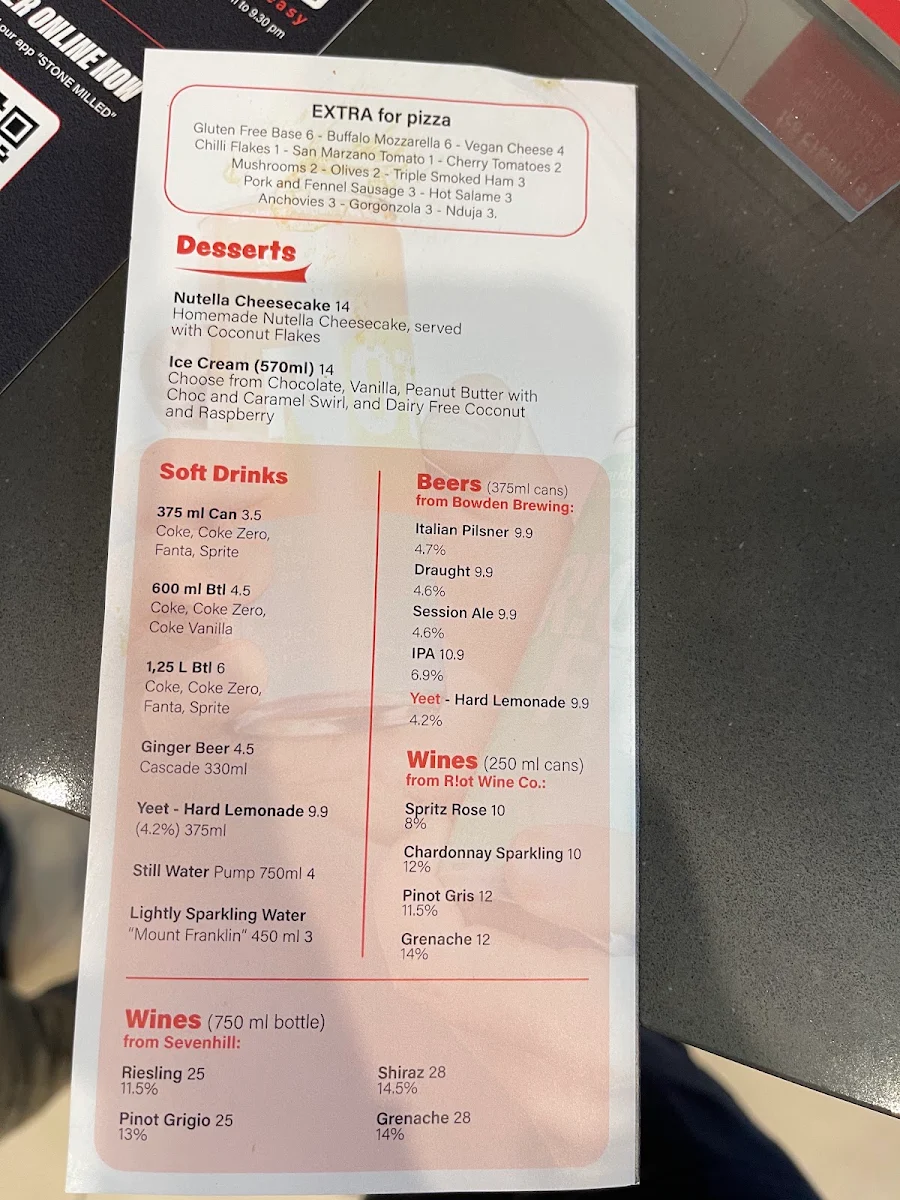 Menu, Stone Milled Italian Delicatessen