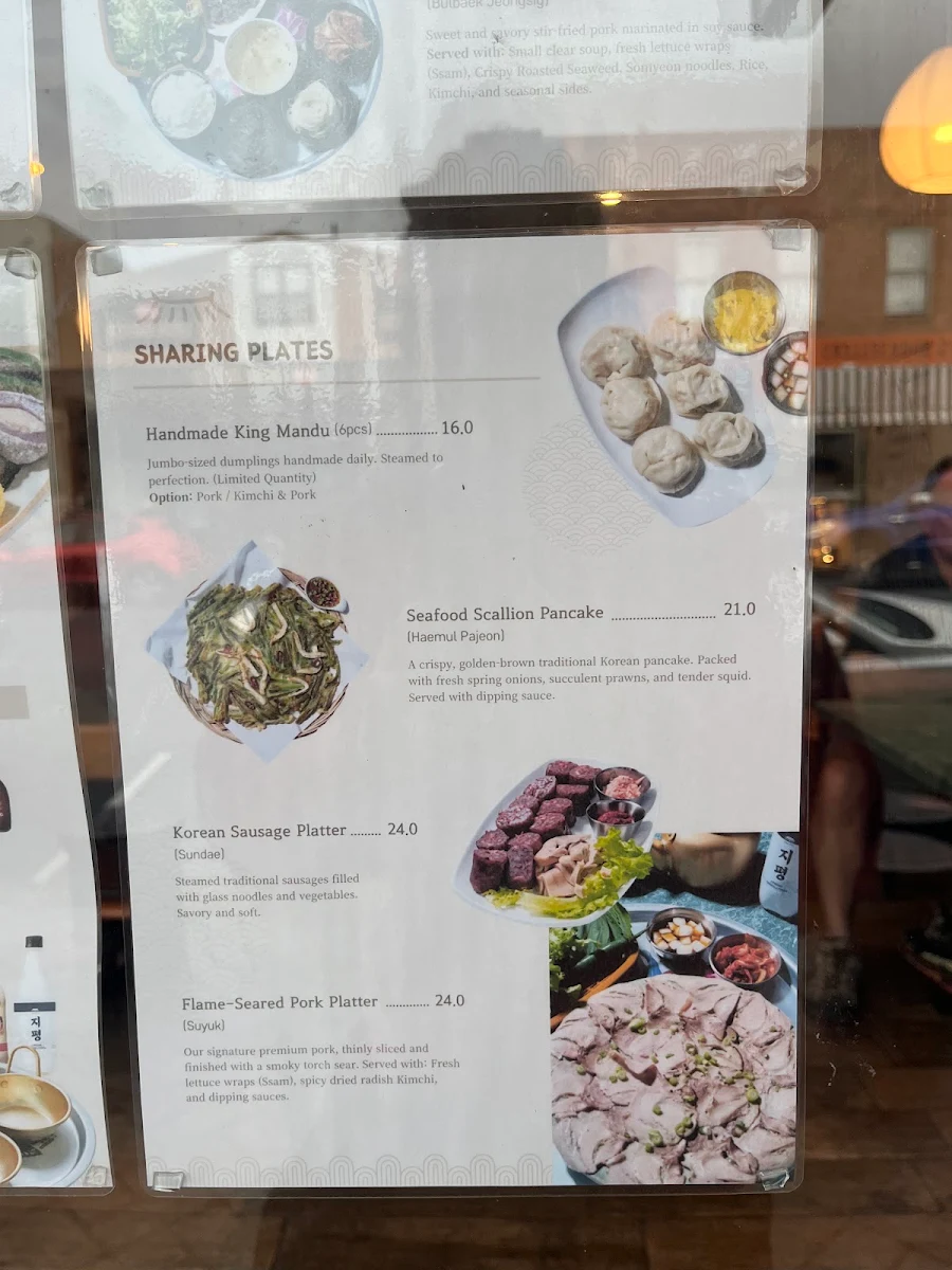 Menu, Korean Soul Food