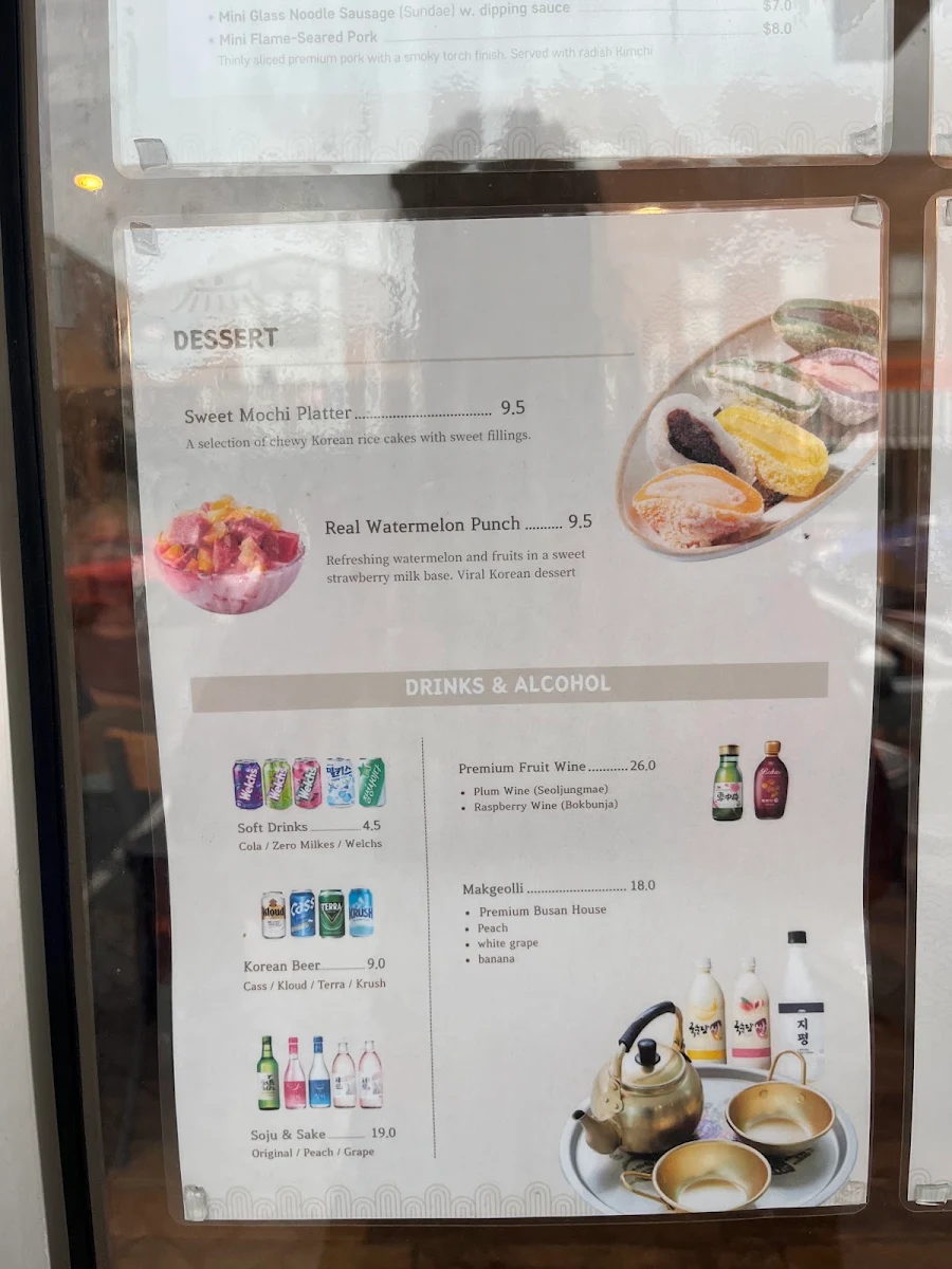 Menu, Korean Soul Food