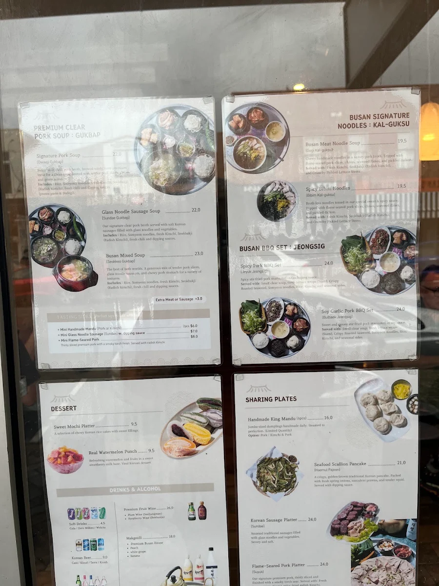 Menu, Korean Soul Food