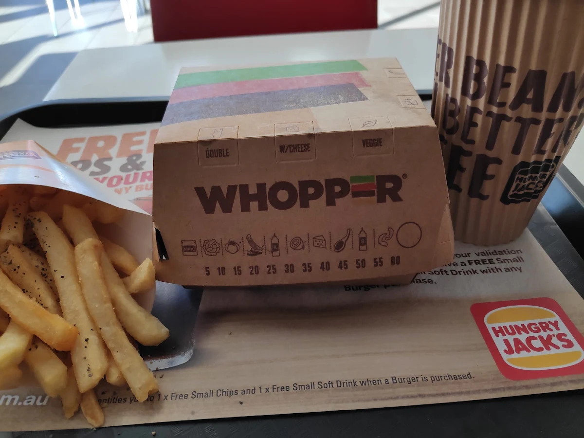 Menu, Hungry Jack's Burgers Casuarina