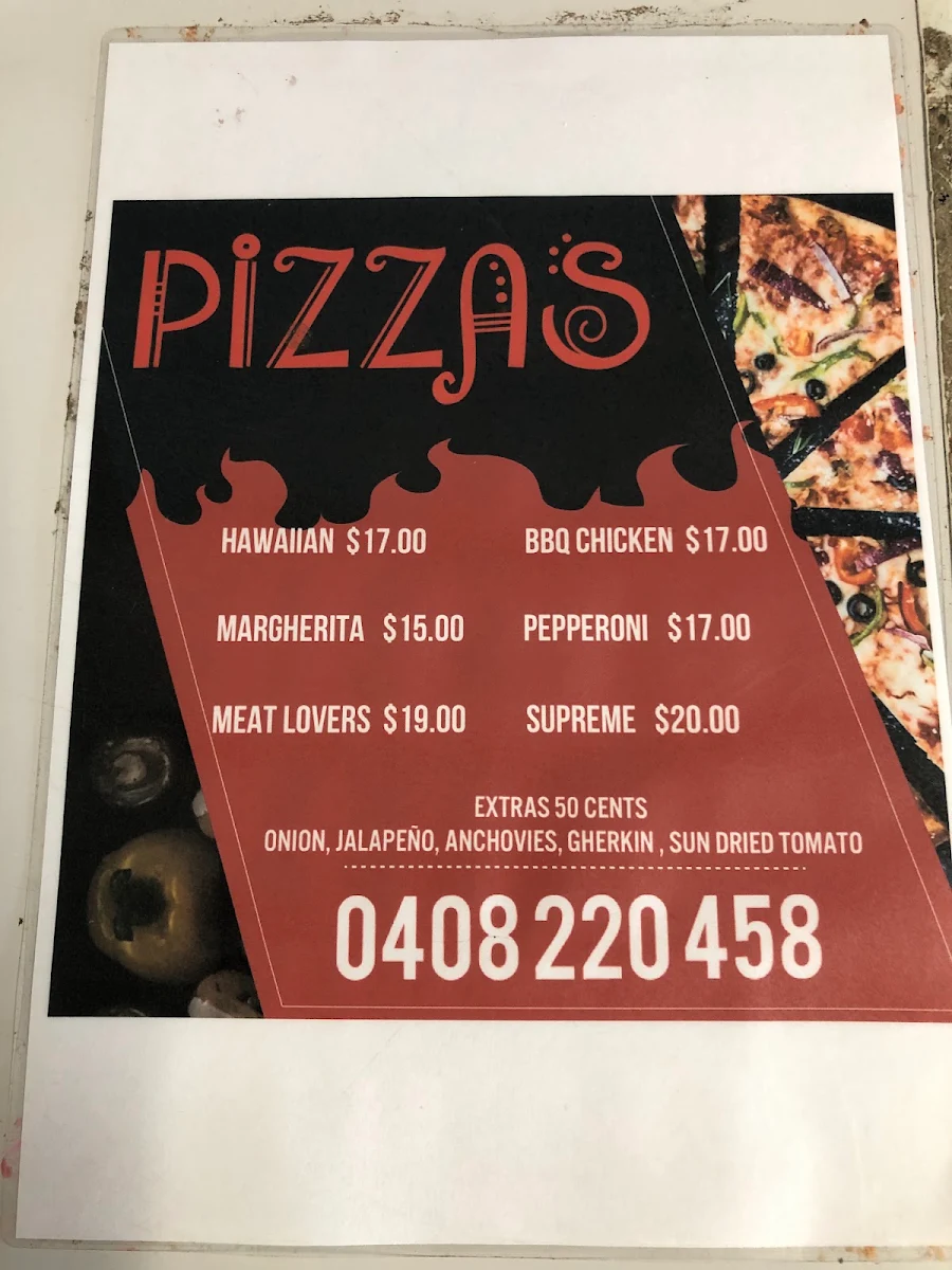 Menu, Nanna Vick's Cafe & Accommodation