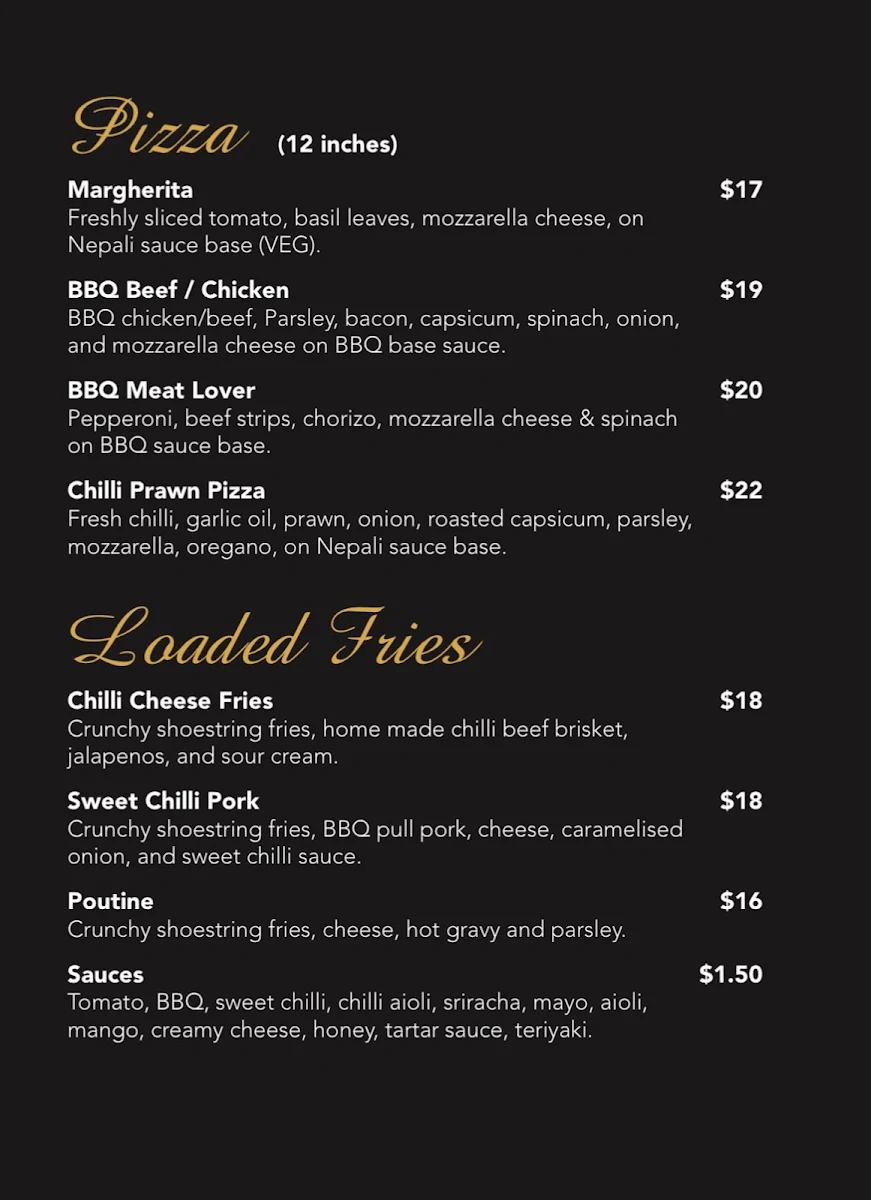 Menu, Half Pint Kitchen + Bar