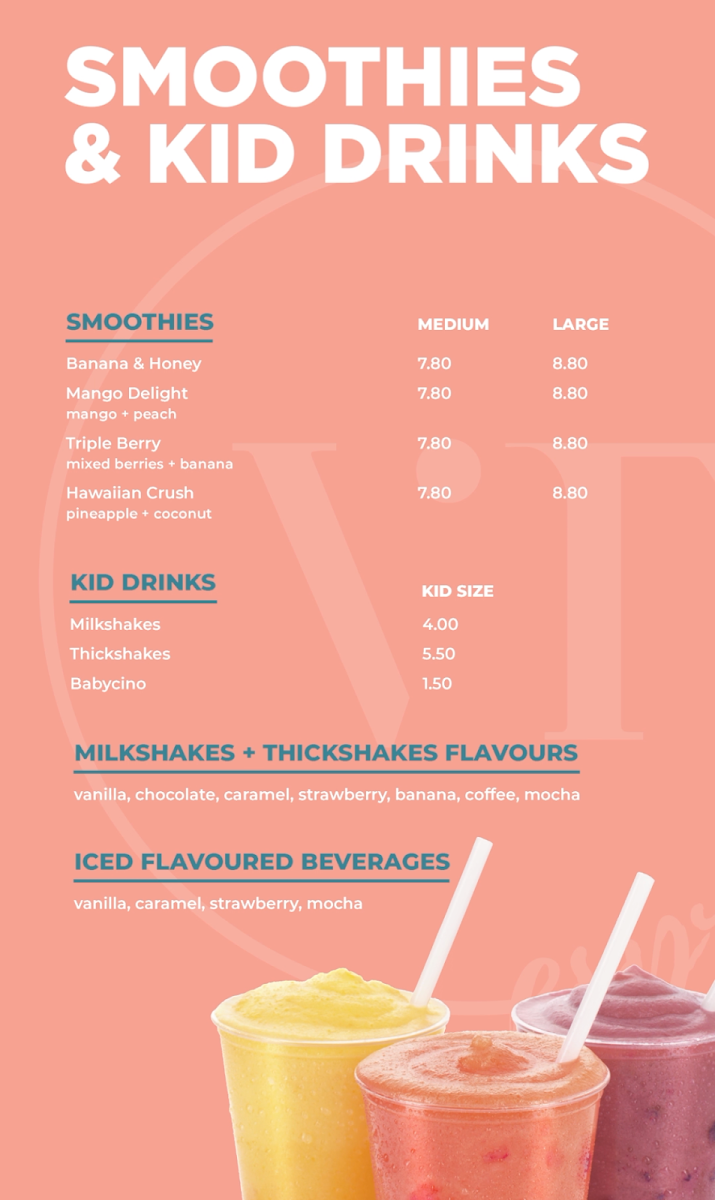 Menu, VT Espresso