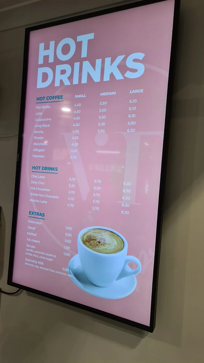 Menu, VT Espresso