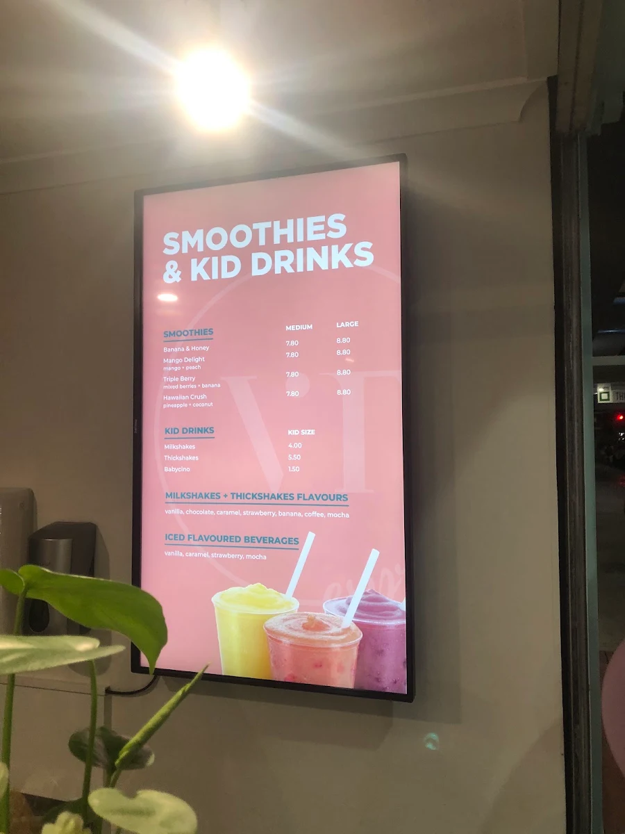 Menu, VT Espresso
