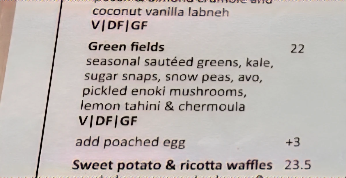 Menu, Fourth Chapter