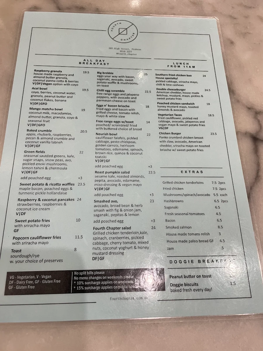 Menu, Fourth Chapter