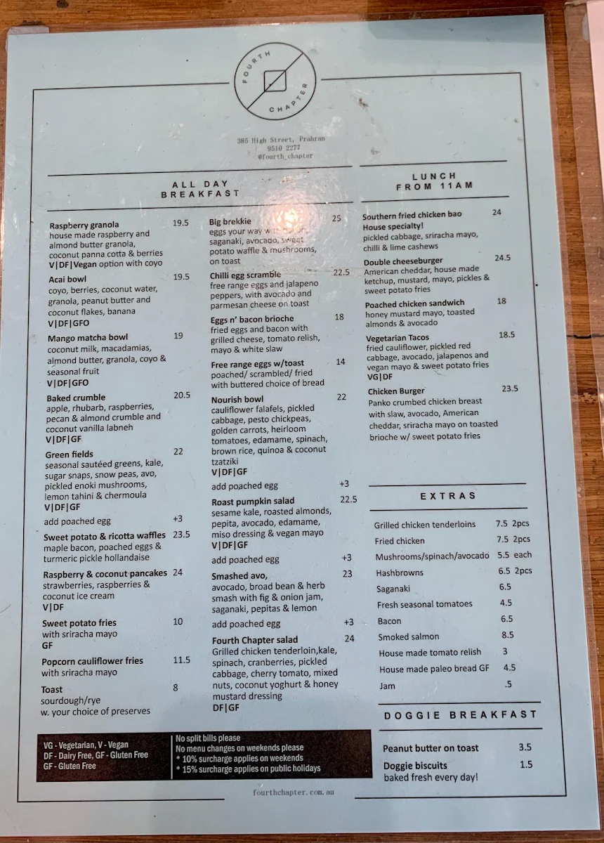 Menu, Fourth Chapter