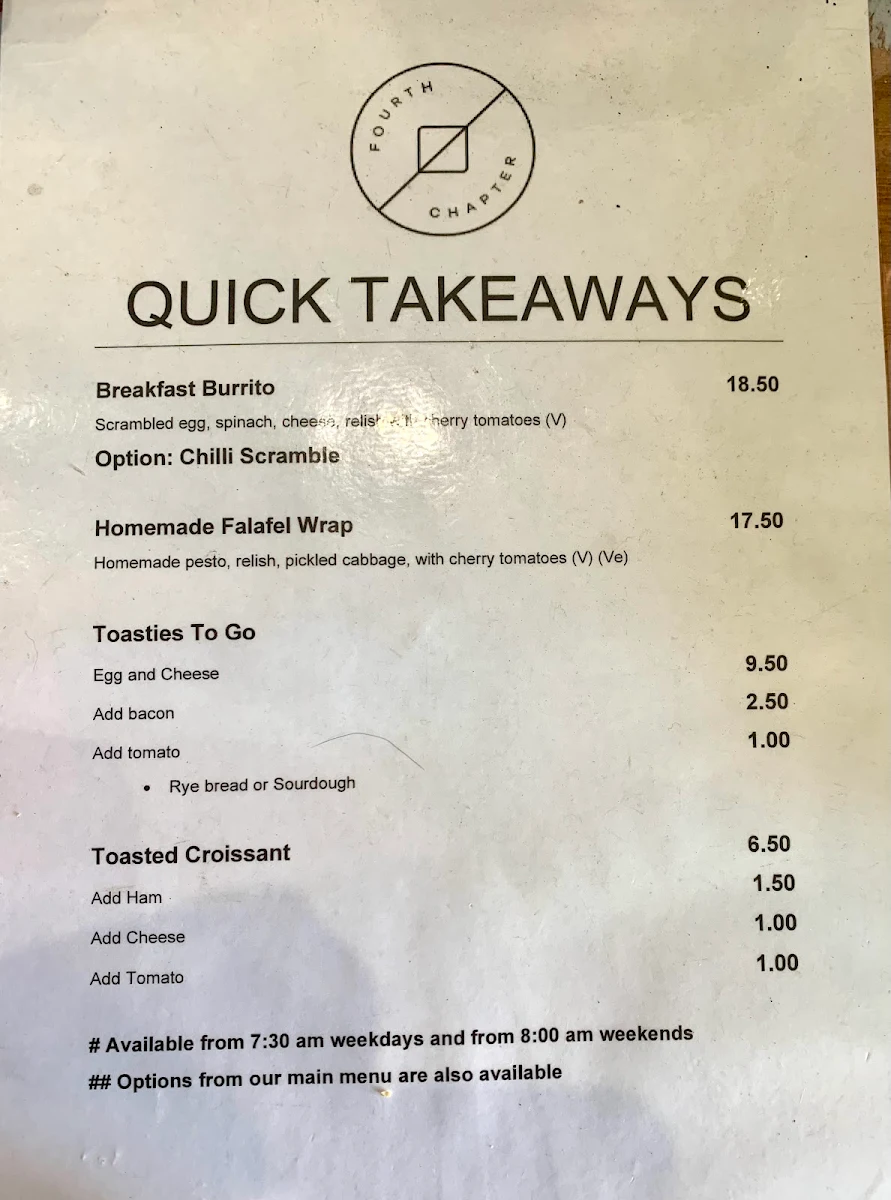Menu, Fourth Chapter