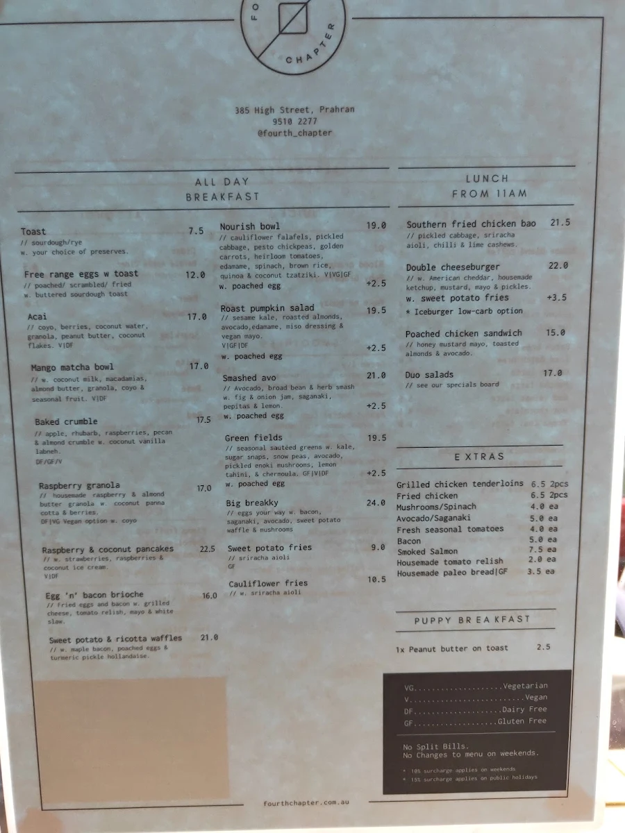 Menu, Fourth Chapter