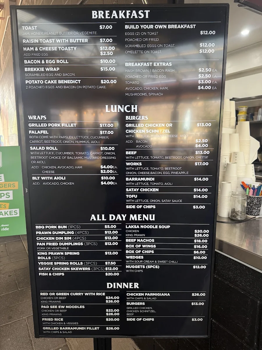 Menu, Jindabyne F2