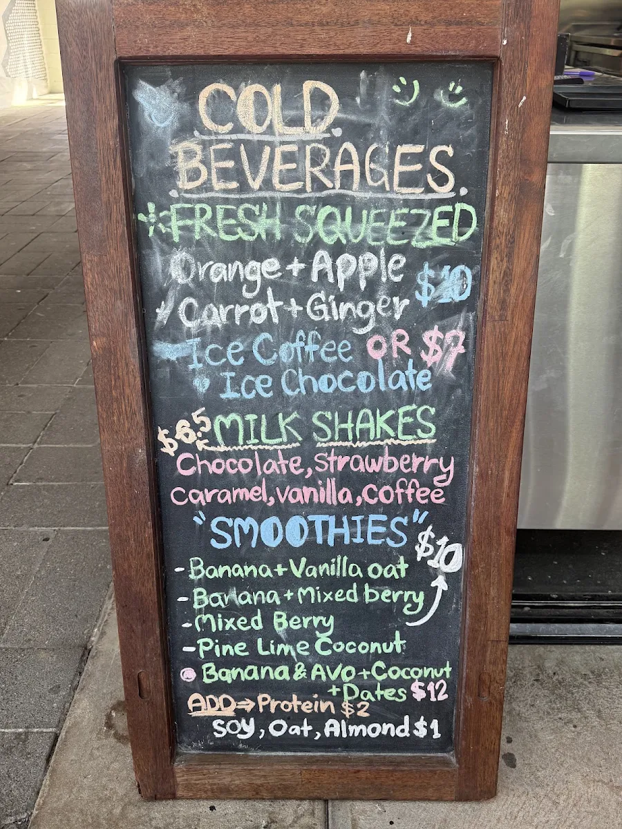 Menu, Jindabyne F2
