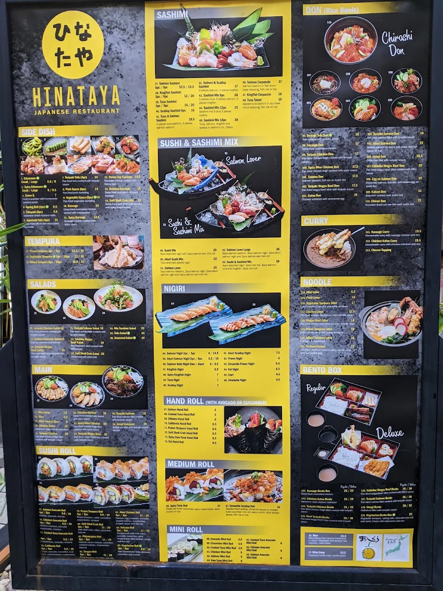 Menu, Hinataya