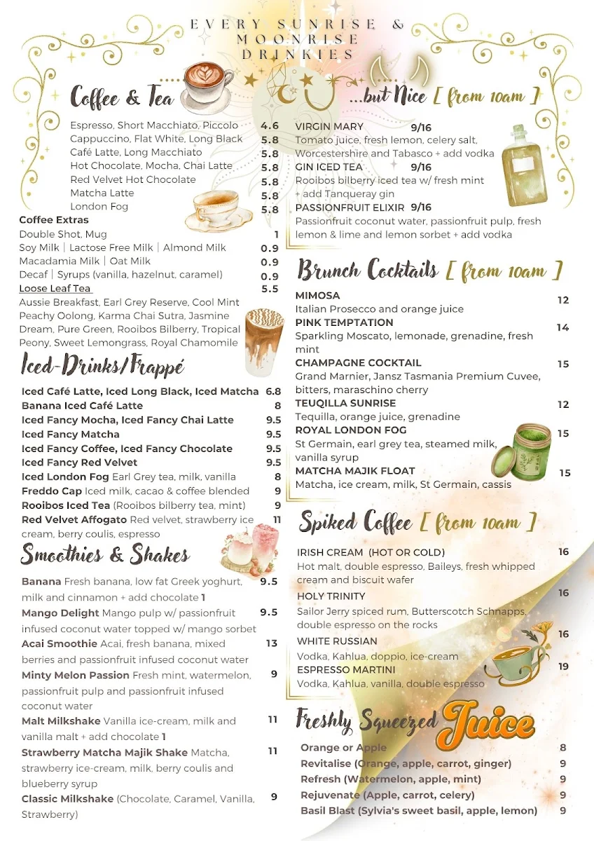 Menu, Medley | Kangaroo Point