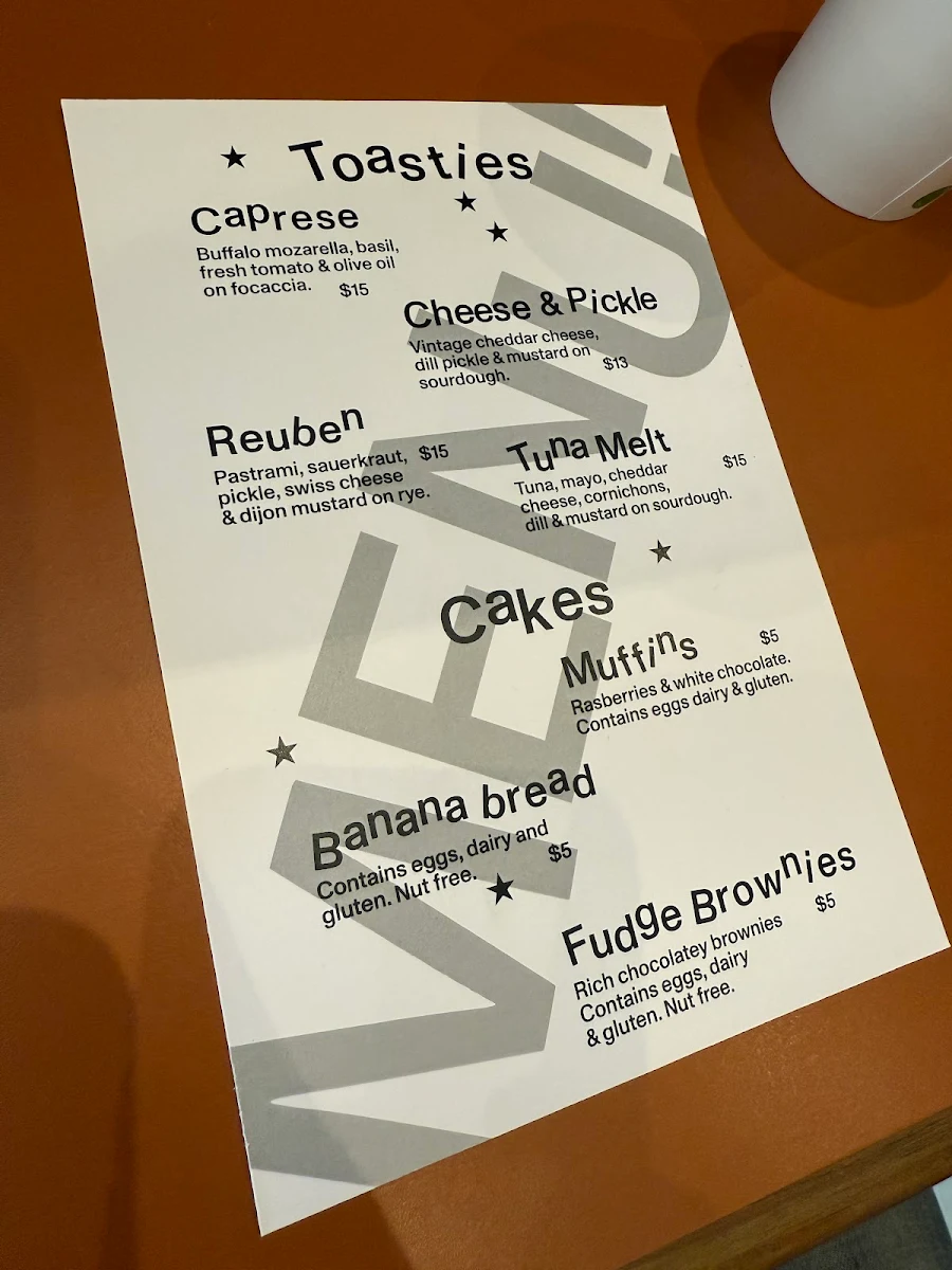 Menu, Candy