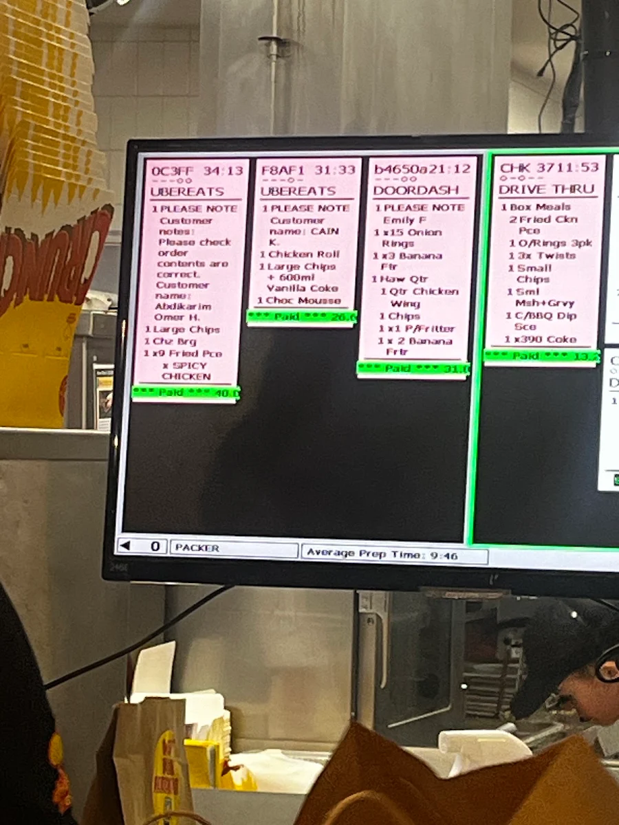 Menu, Chicken Treat Riverton