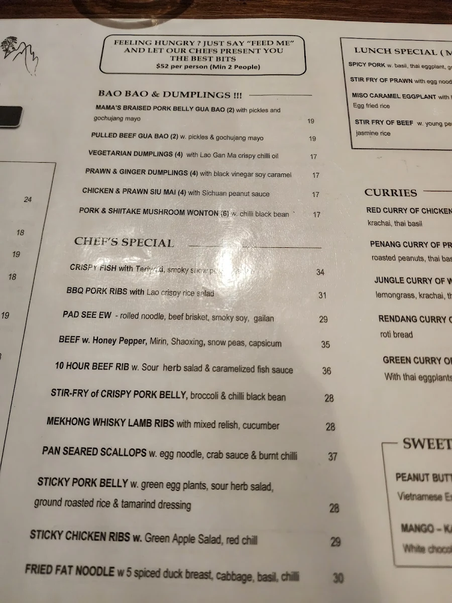 Menu, Sapa Hills