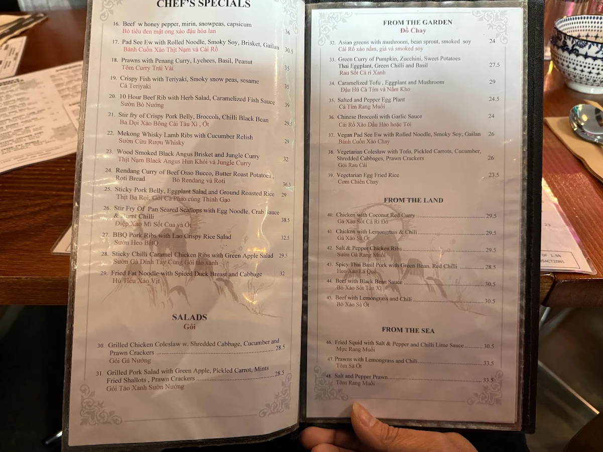Menu, Sapa Hills