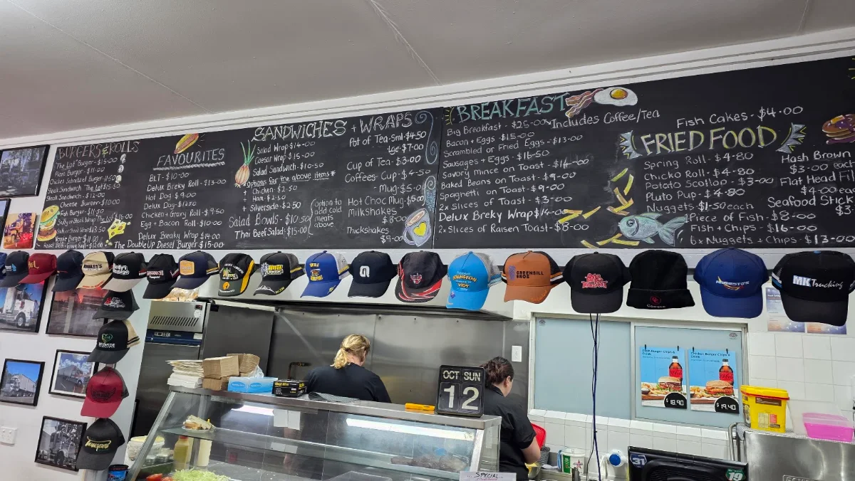 Menu, Tuckerwagon Restaurant