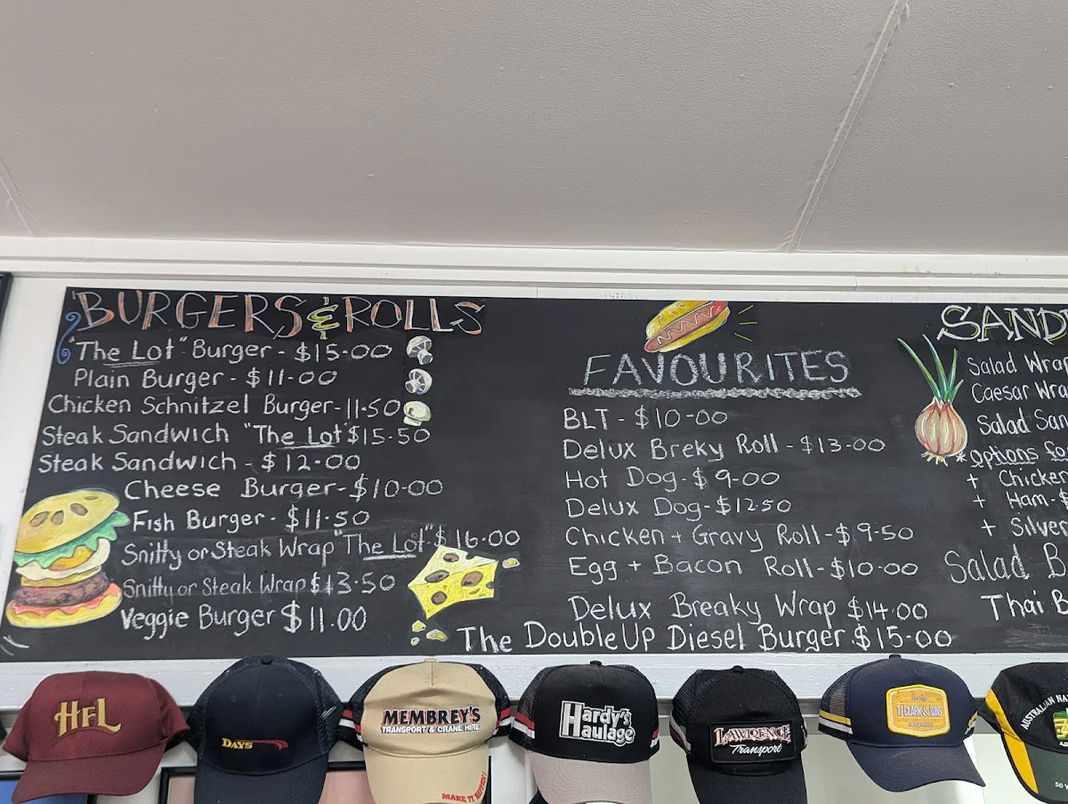 Menu, Tuckerwagon Restaurant