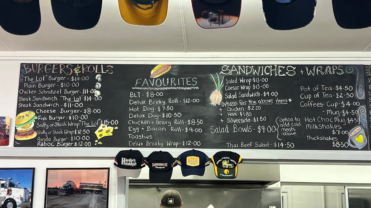 Menu, Tuckerwagon Restaurant
