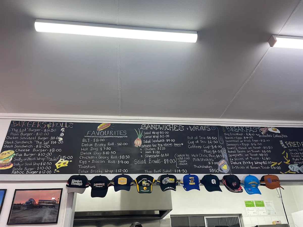 Menu, Tuckerwagon Restaurant