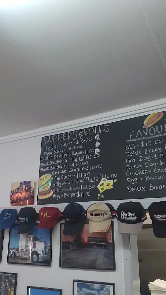 Menu, Tuckerwagon Restaurant