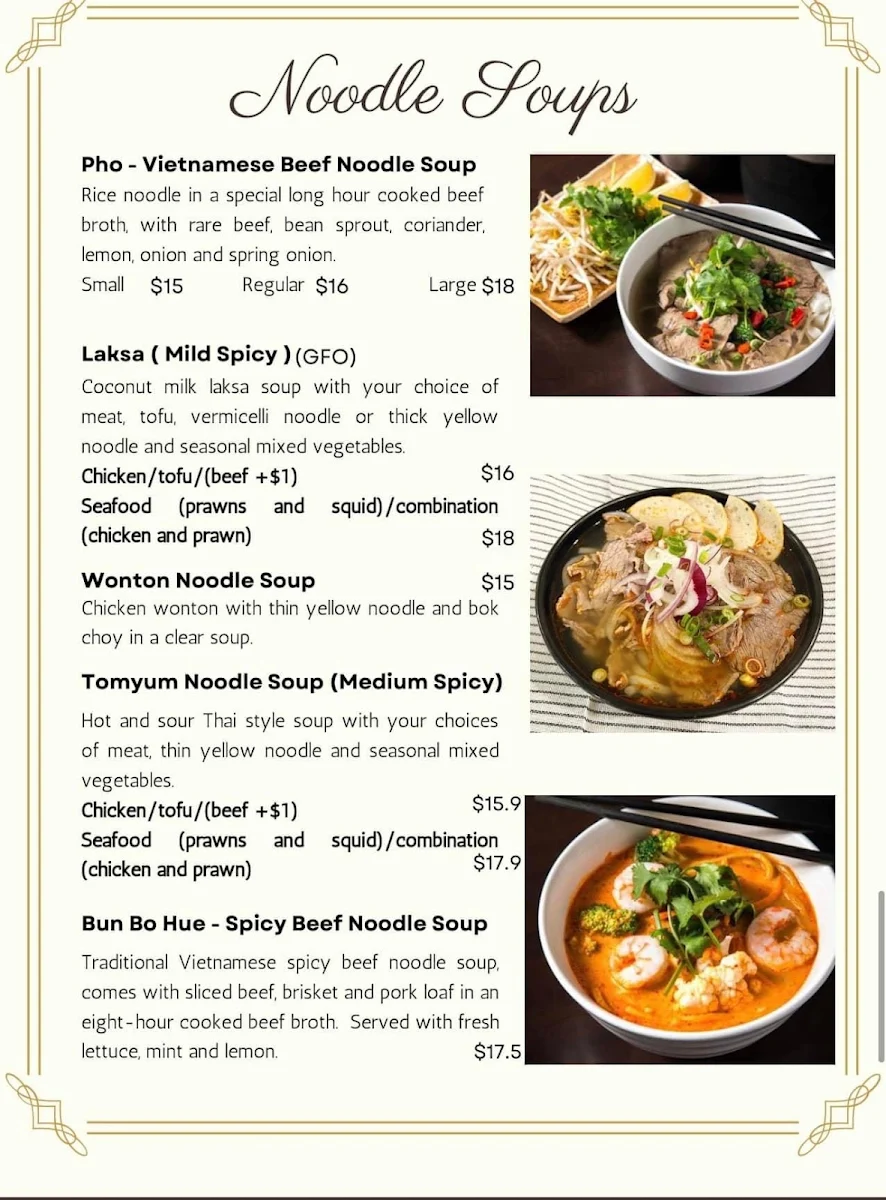 Menu, Bun Vermicelli