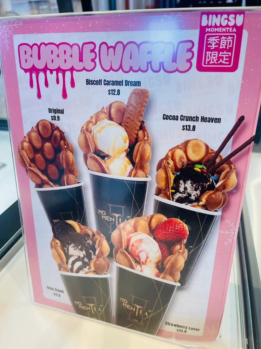 Menu, Momentea Bingsu Castle plaza
