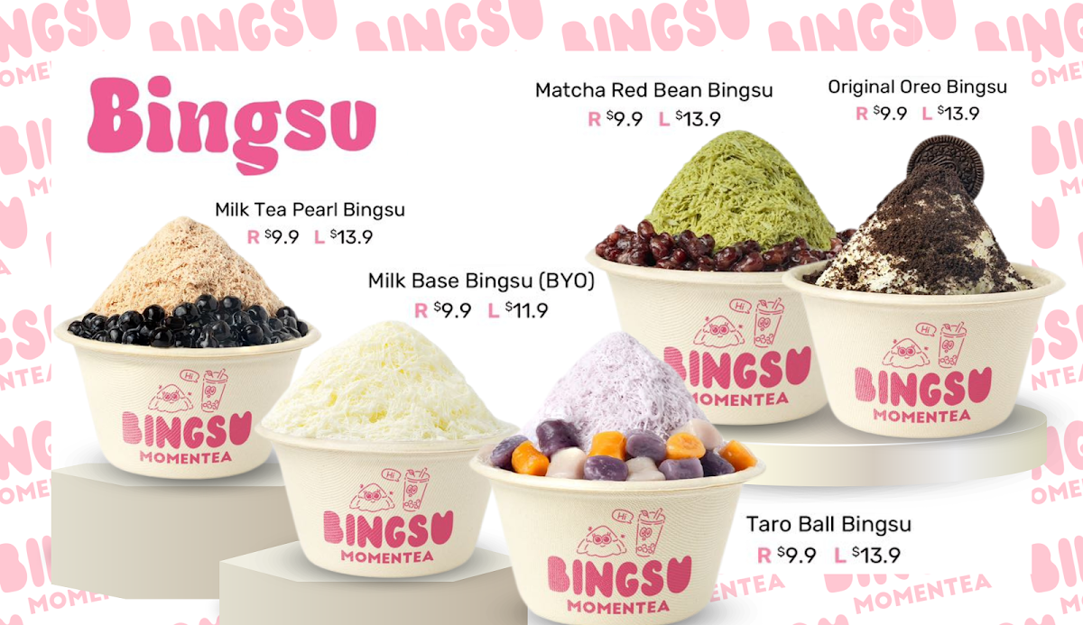 Menu, Momentea Bingsu Castle plaza