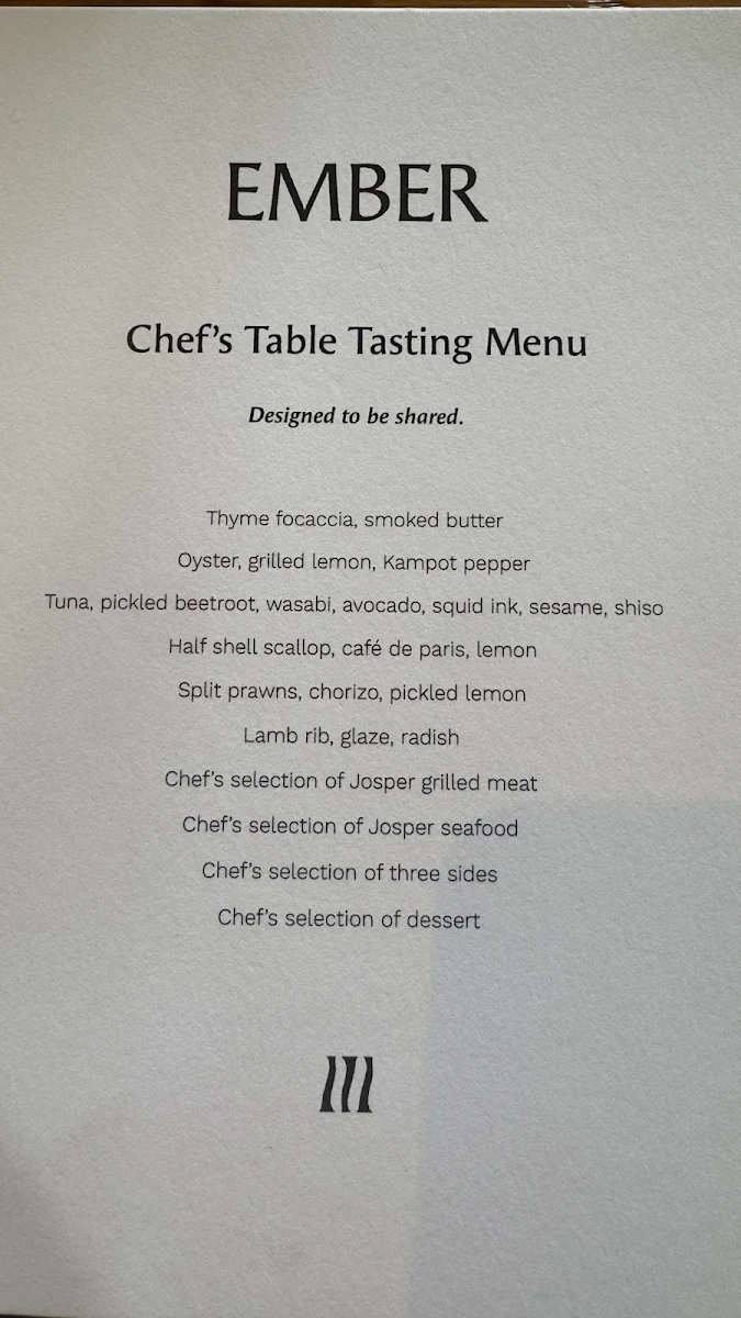 Menu, Ember Sorrento