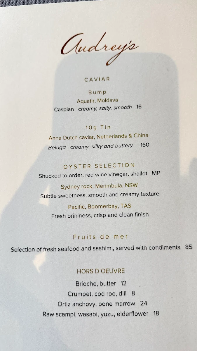 Menu, Ember Sorrento