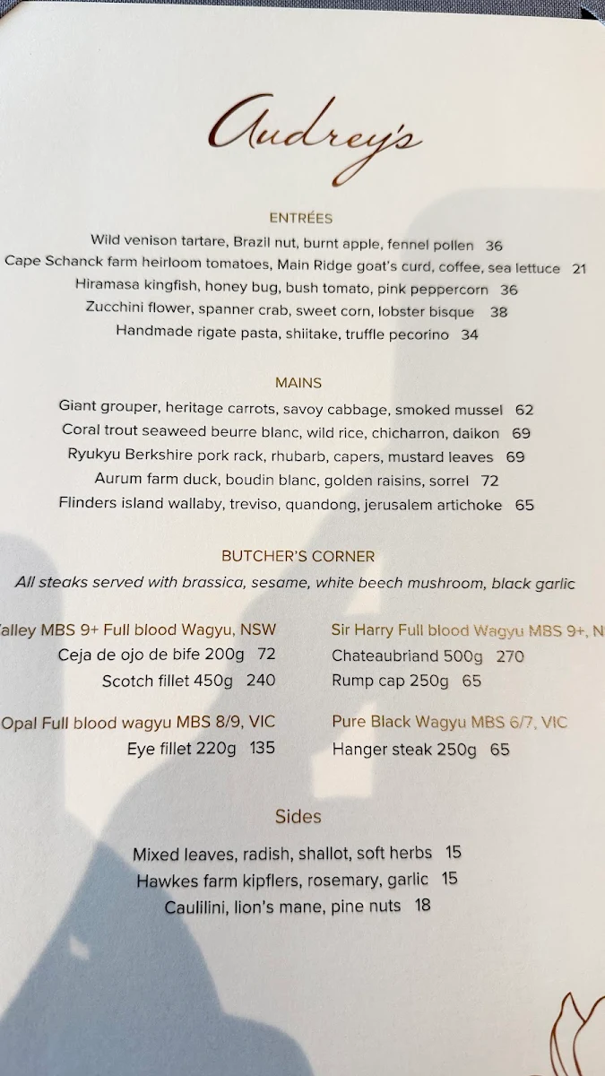 Menu, Ember Sorrento