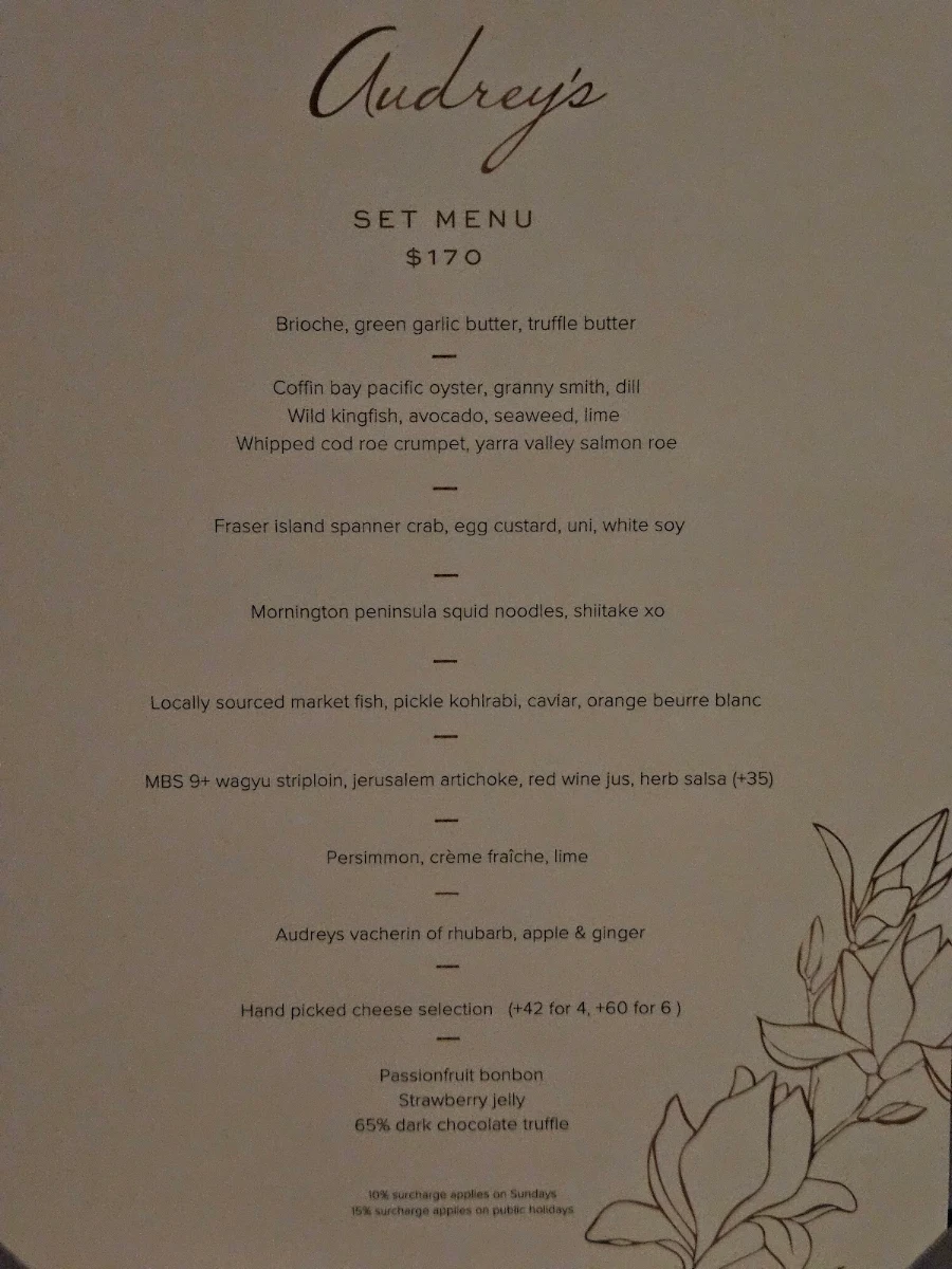 Menu, Ember Sorrento