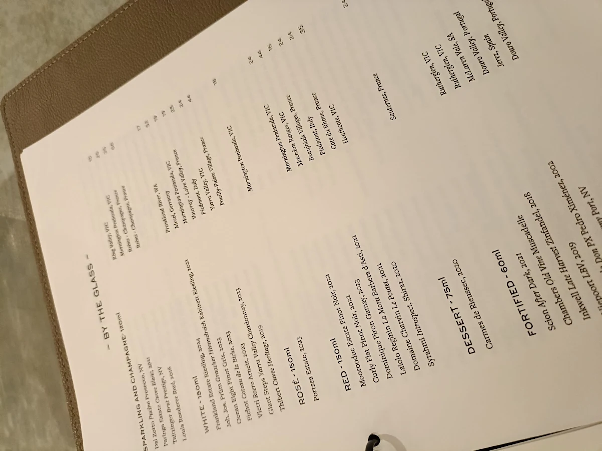Menu, Ember Sorrento