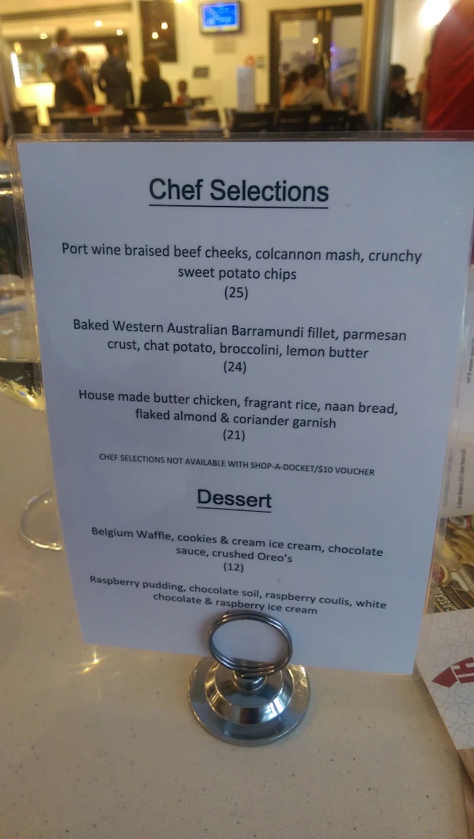 Menu, The Lonsdale Hotel