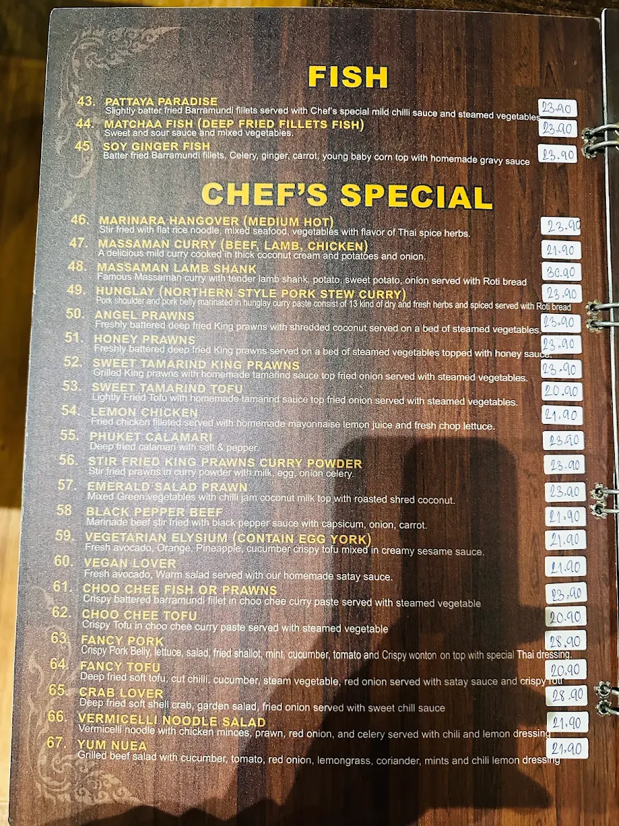 Menu, The Liebig Cafe & Restaurant
