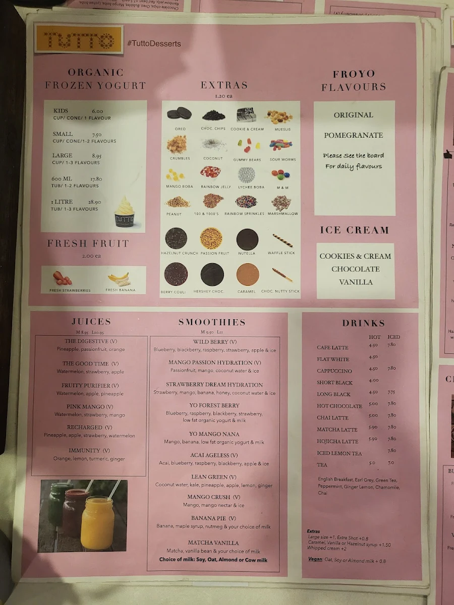 Menu, Tutto